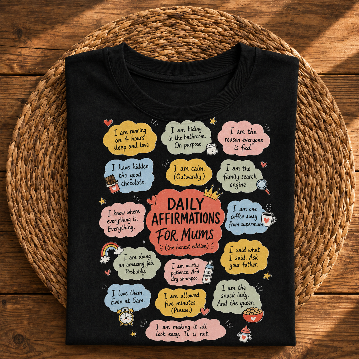 Daily Affirmations for Mums Funny T-Shirt