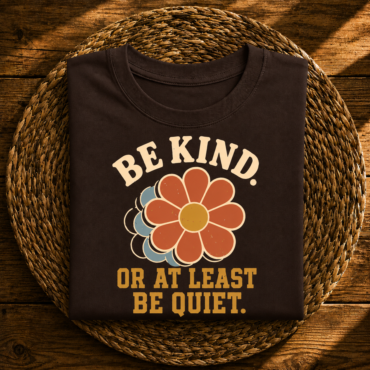 Be Kind or At Least Be Quiet – Retro Flower