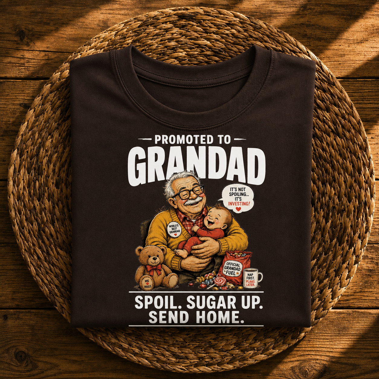 Promoted to Granddad Funny – Spoil, Sugar Up, Send Home