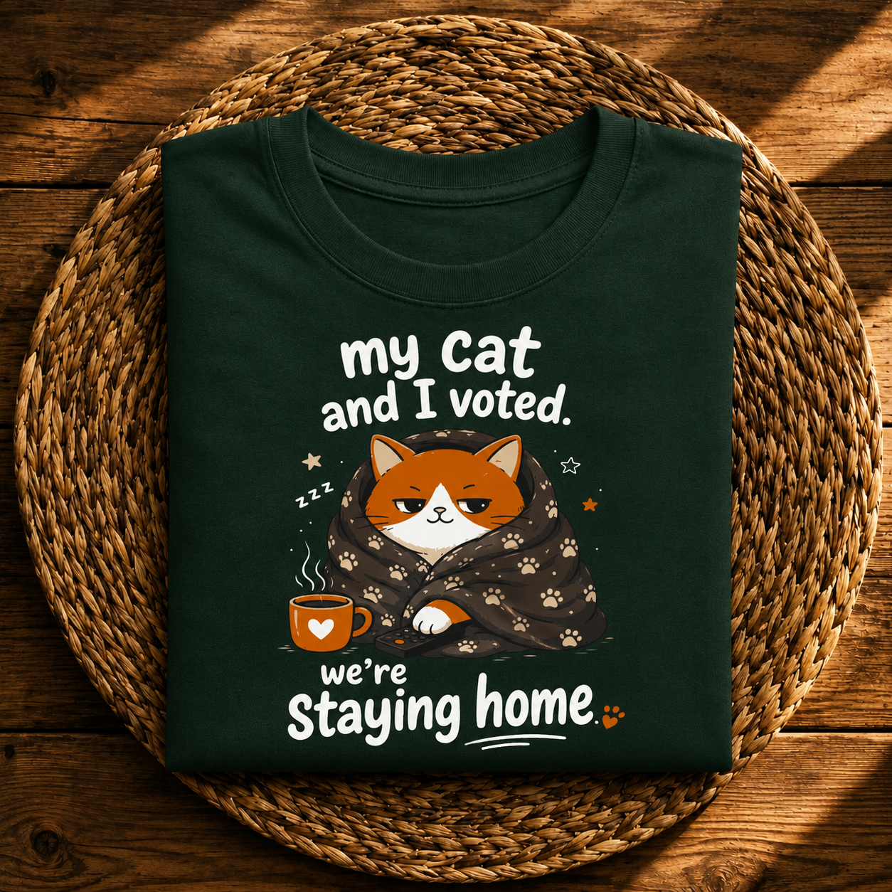 My Cat and I Voted, We’re Staying Home Funny