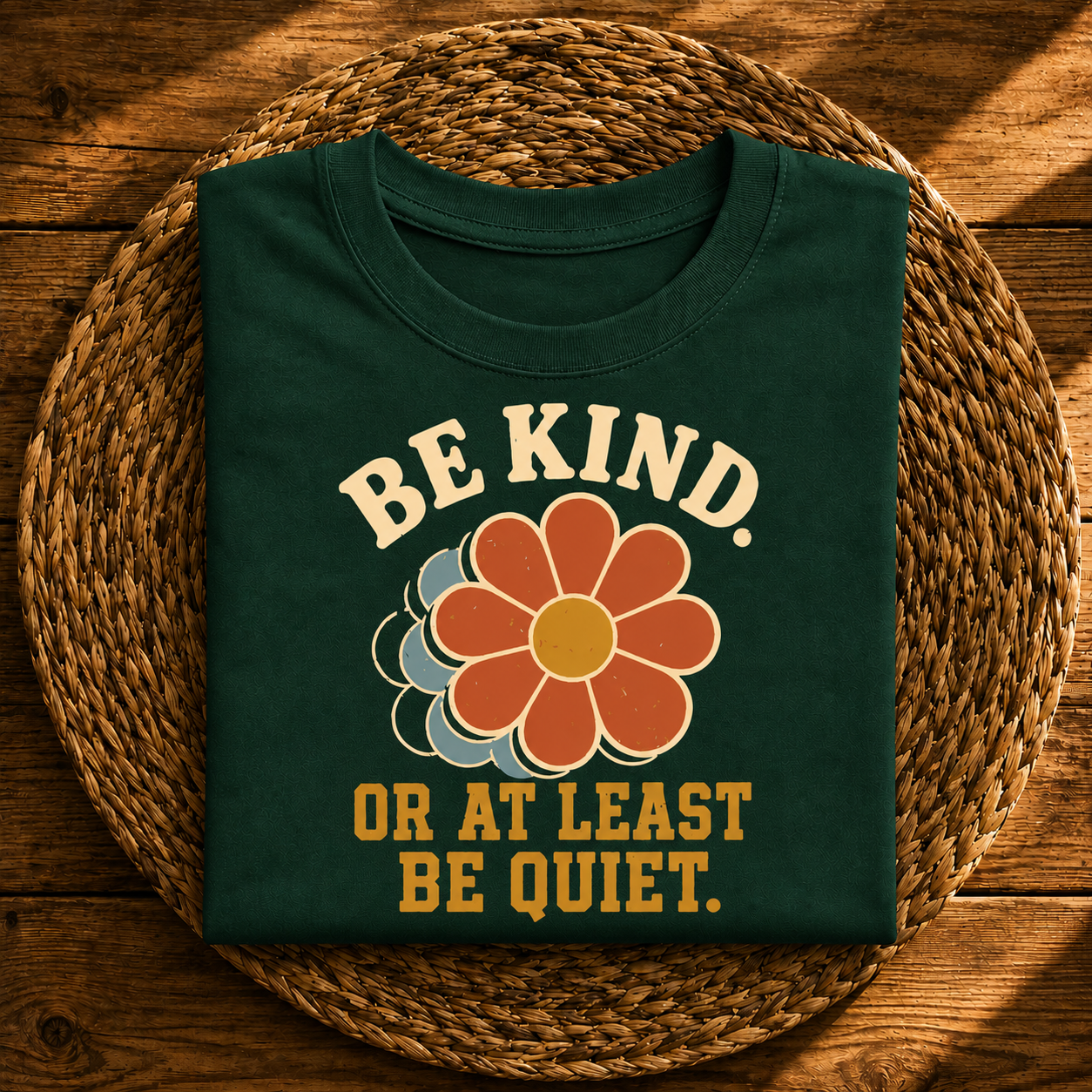 Be Kind or At Least Be Quiet – Retro Flower