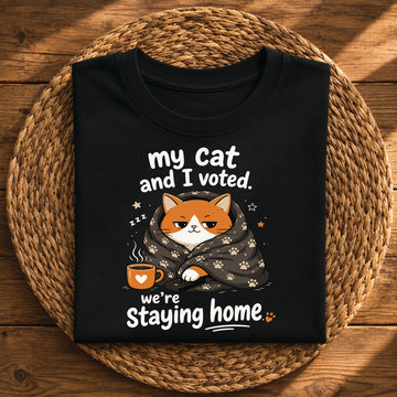 My Cat and I Voted, We’re Staying Home Funny