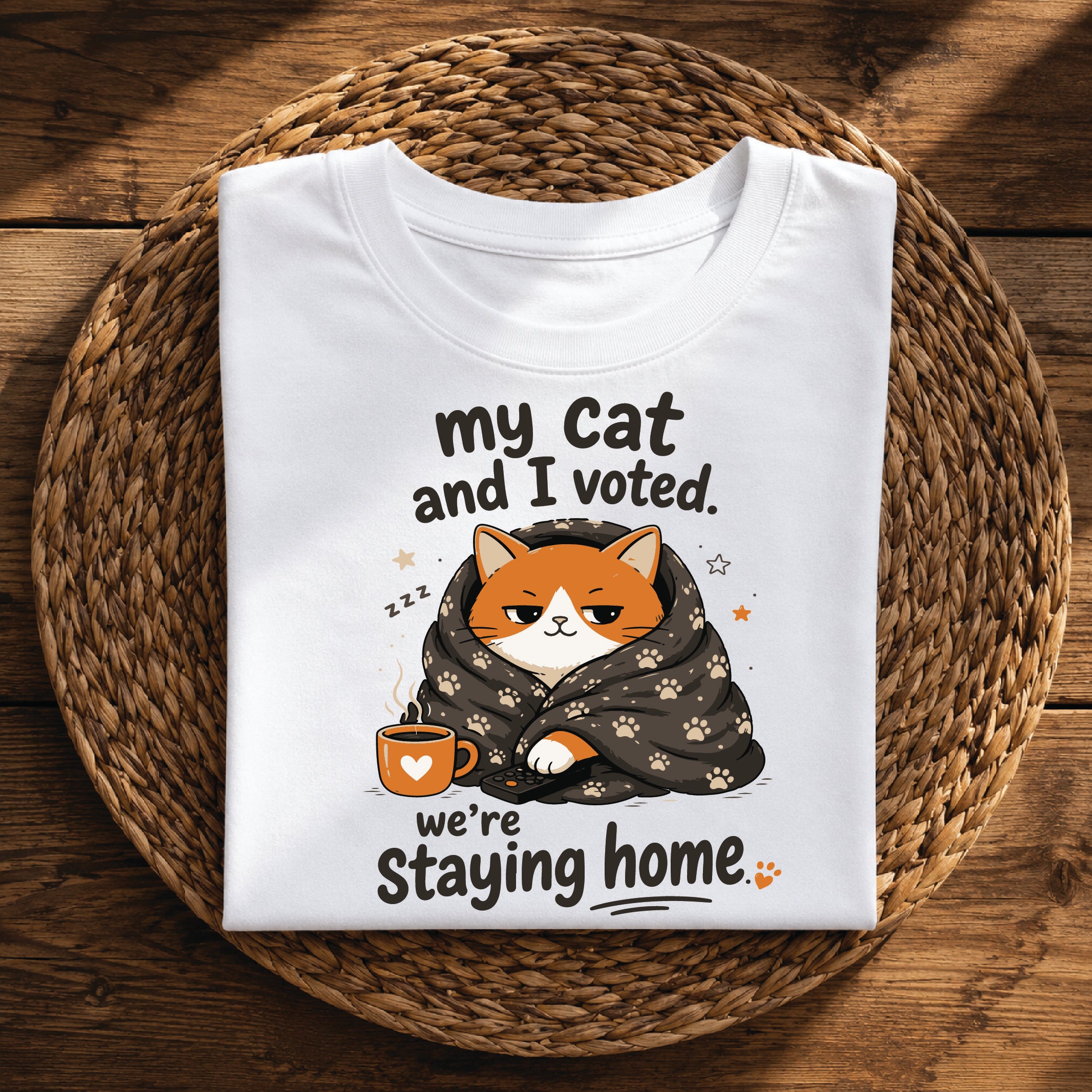 My Cat and I Voted, We’re Staying Home Funny
