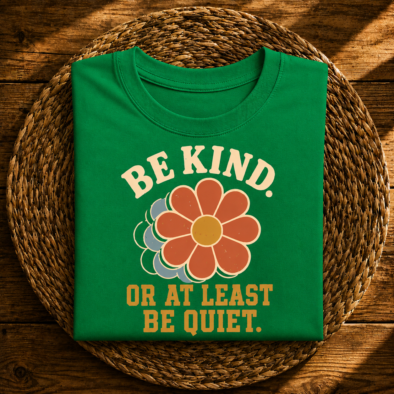 Be Kind or At Least Be Quiet – Retro Flower