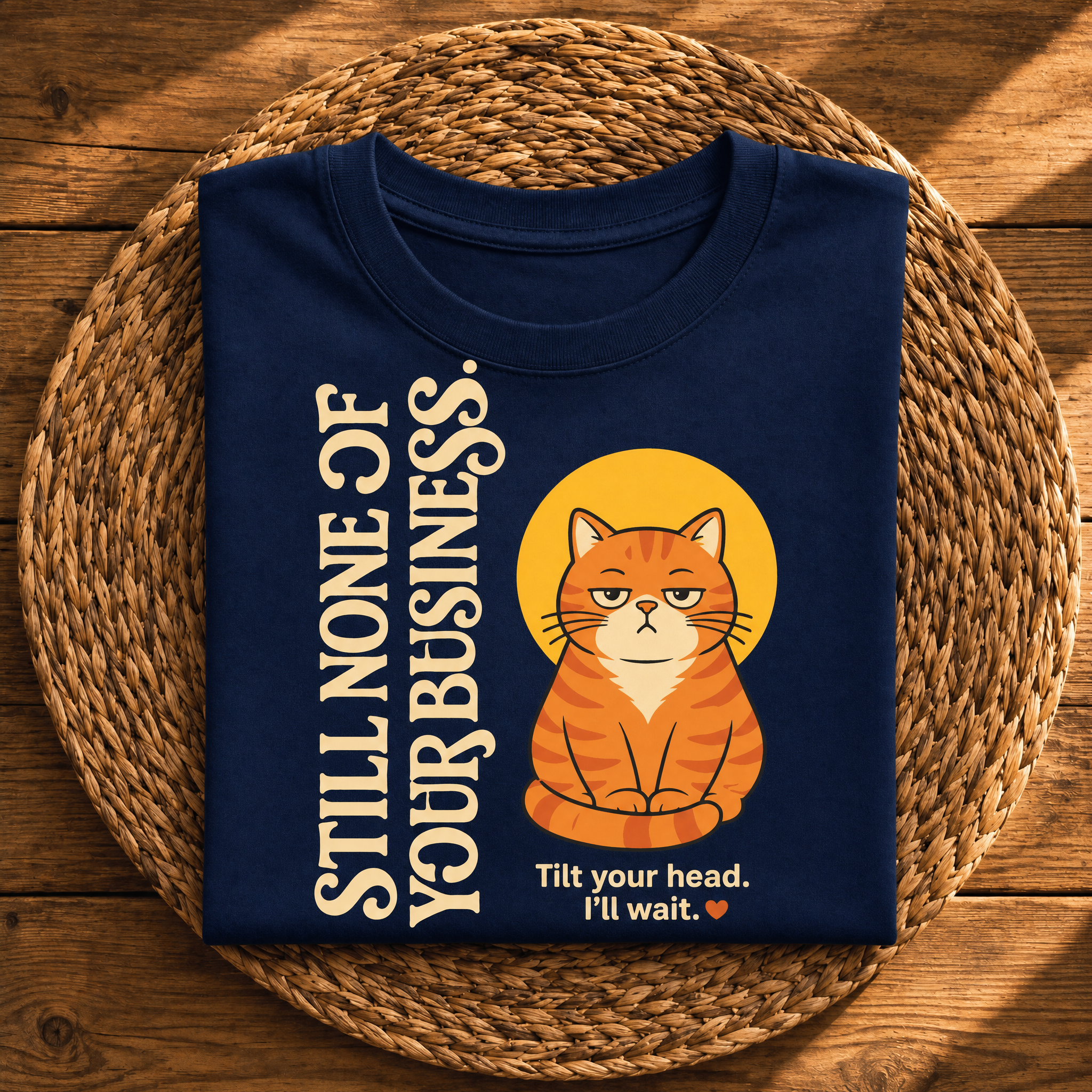 Still None of Your Business – Funny Sarcastic Cat