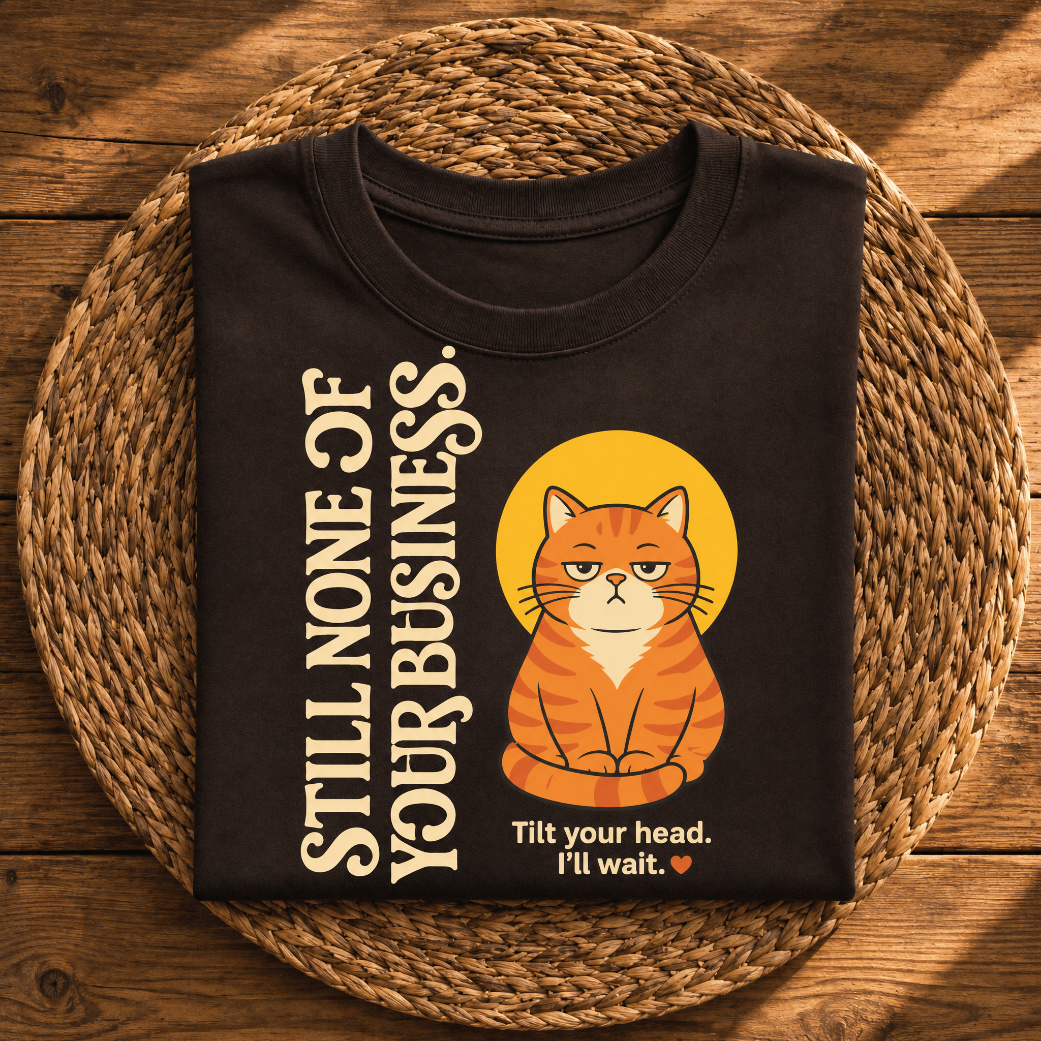 Still None of Your Business – Funny Sarcastic Cat