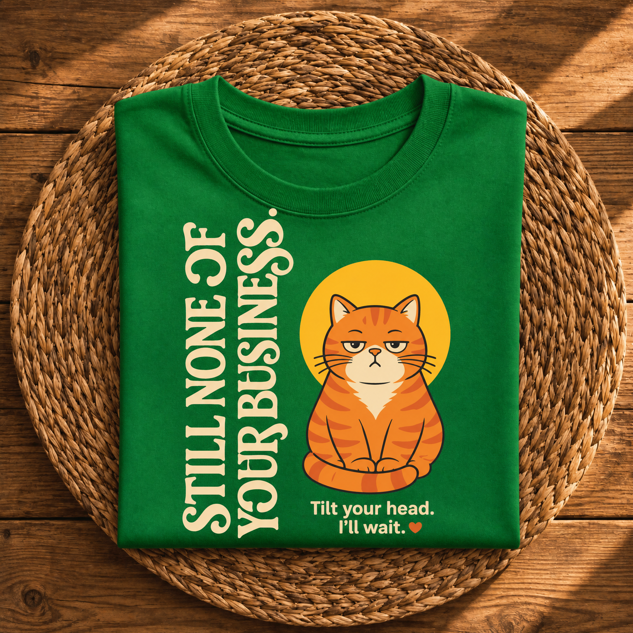 Still None of Your Business – Funny Sarcastic Cat