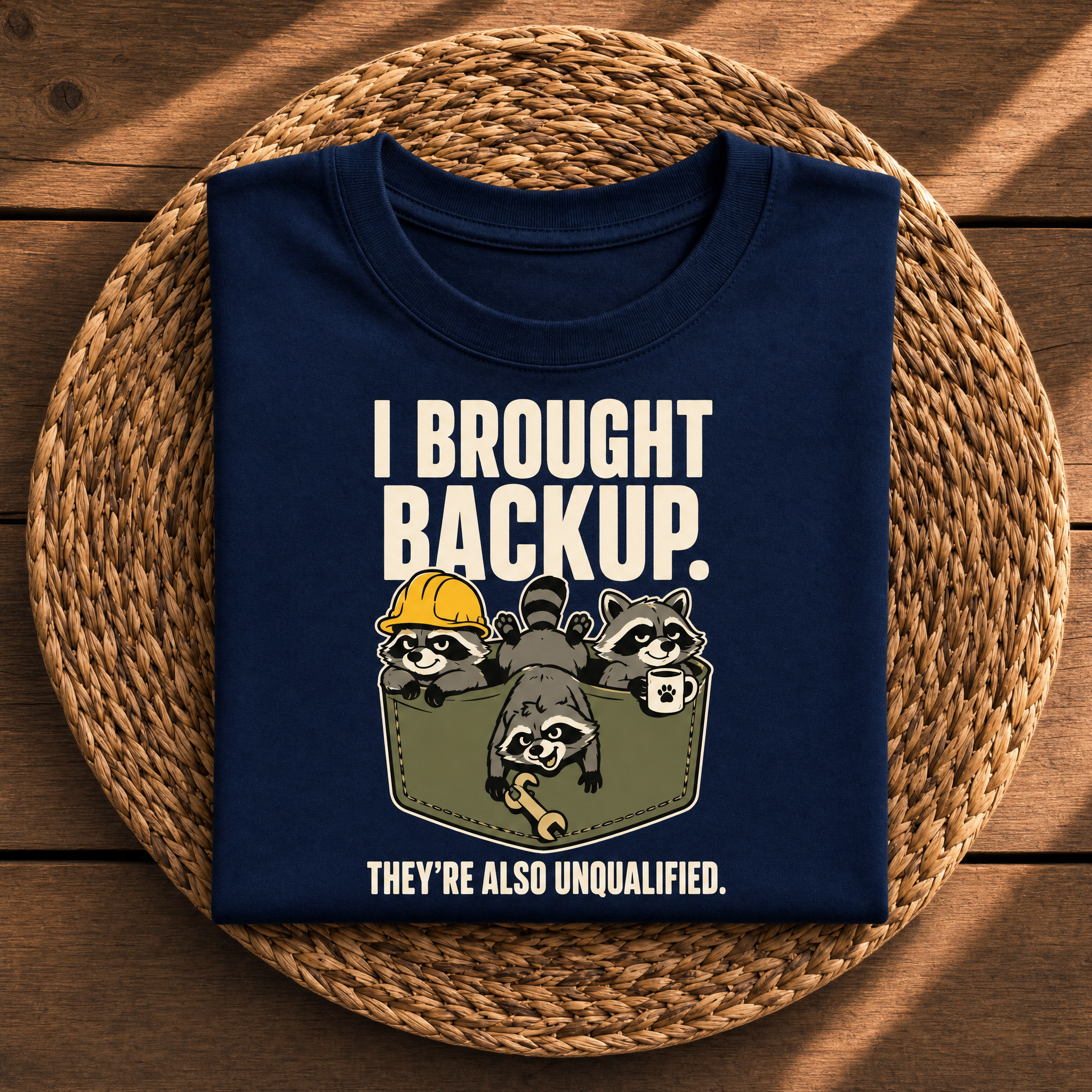 I Brought Backup Funny Raccoon