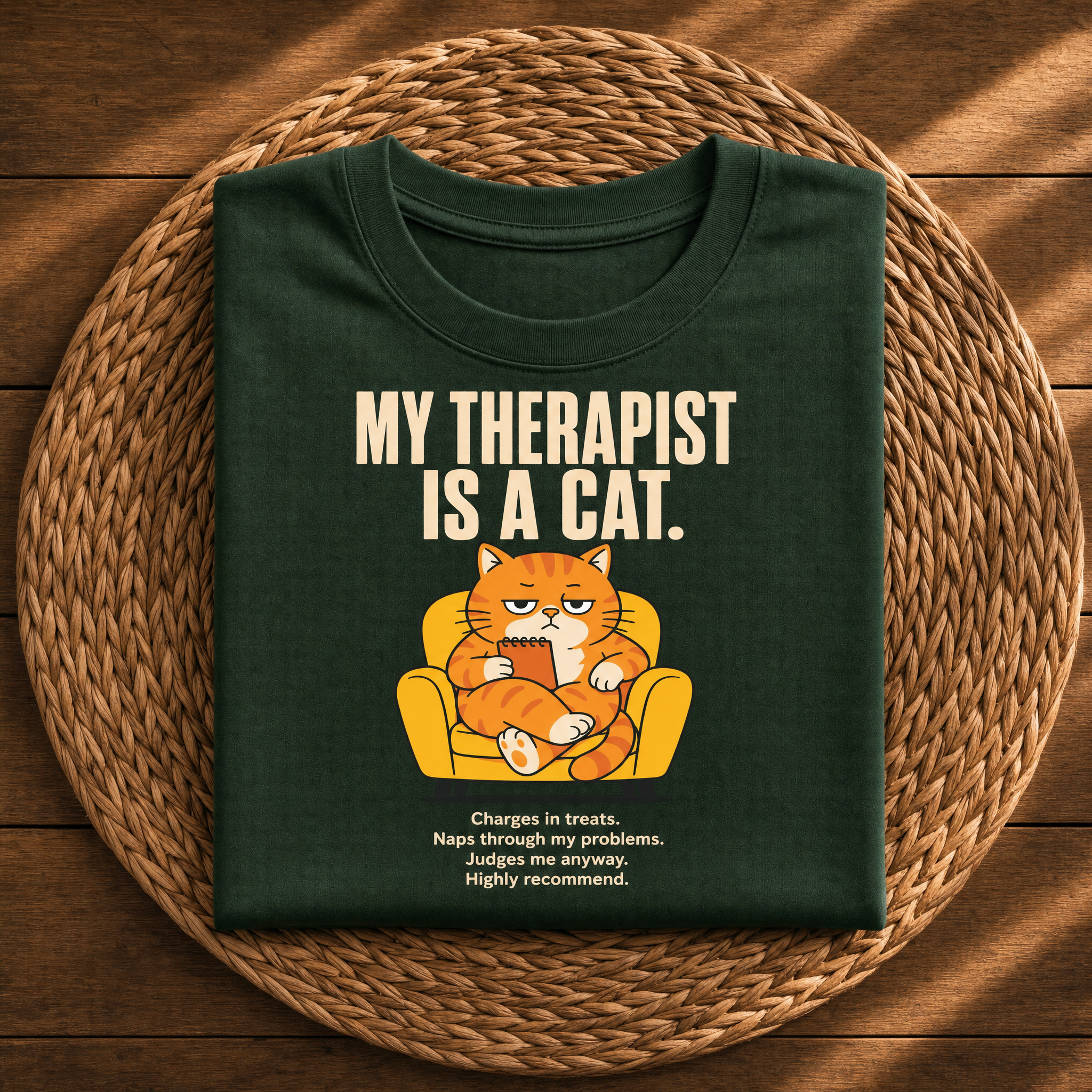 My Therapist Is a Cat – Funny Cat Lover Graphic