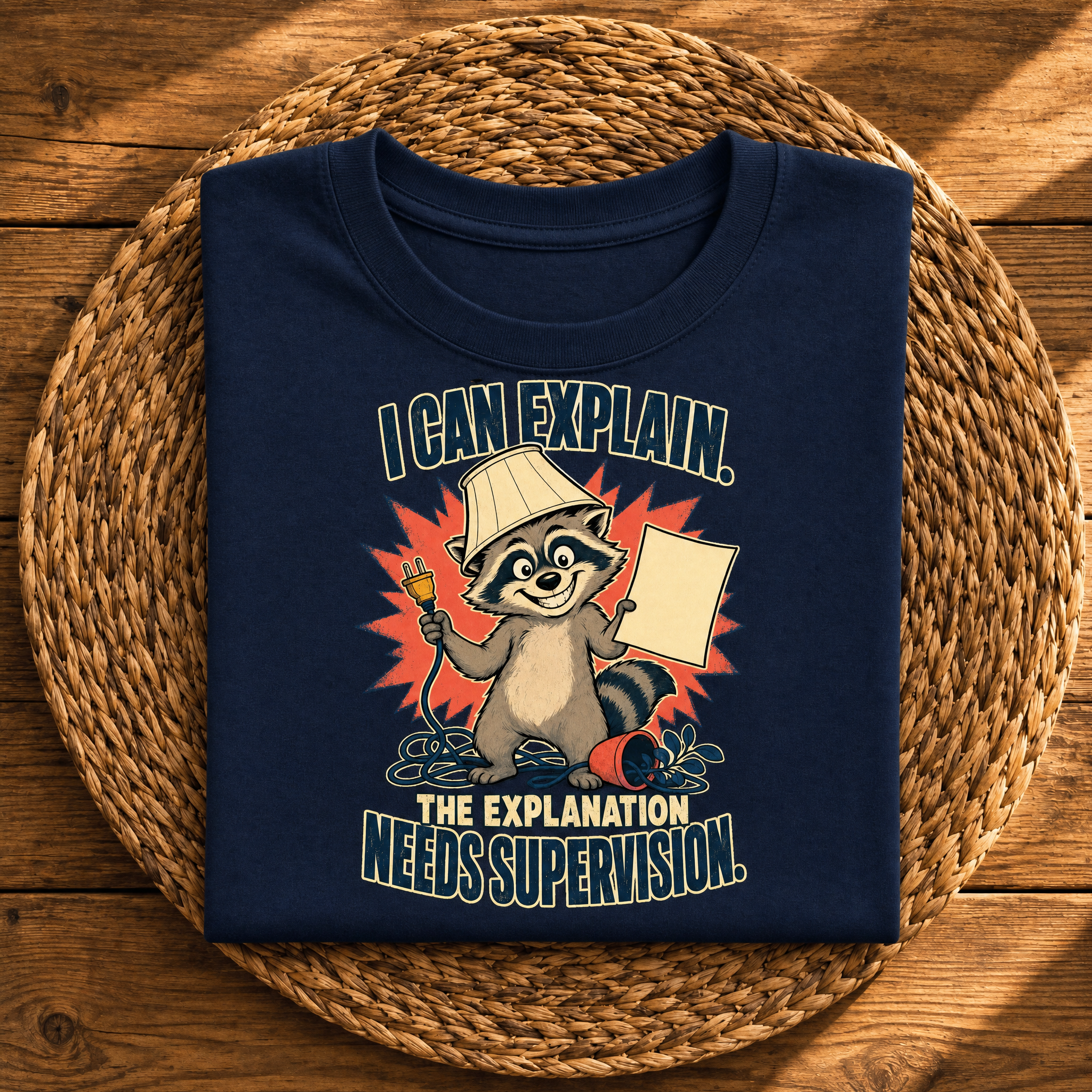 I Can Explain – Funny Raccoon Graphic