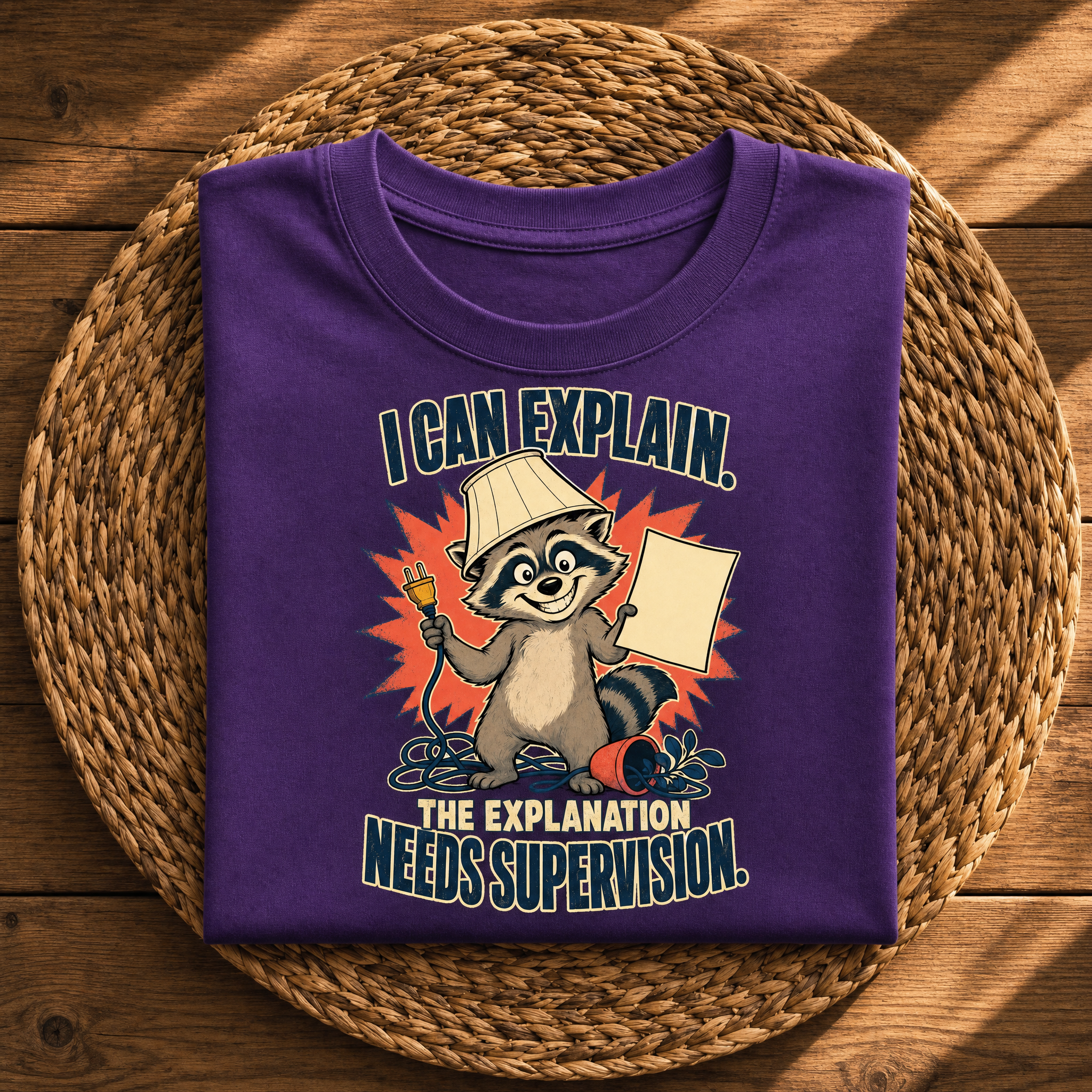 I Can Explain – Funny Raccoon Graphic