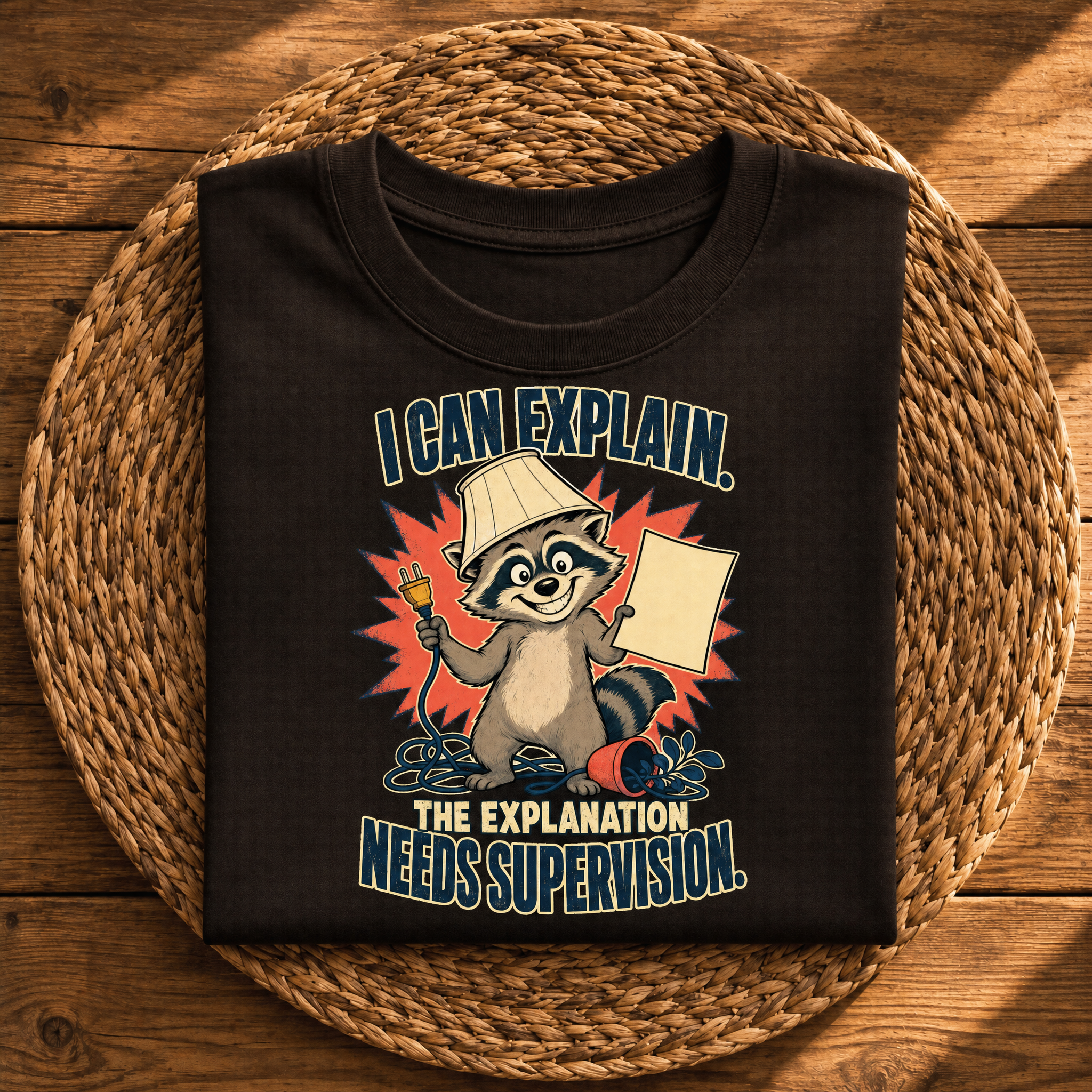 I Can Explain – Funny Raccoon Graphic