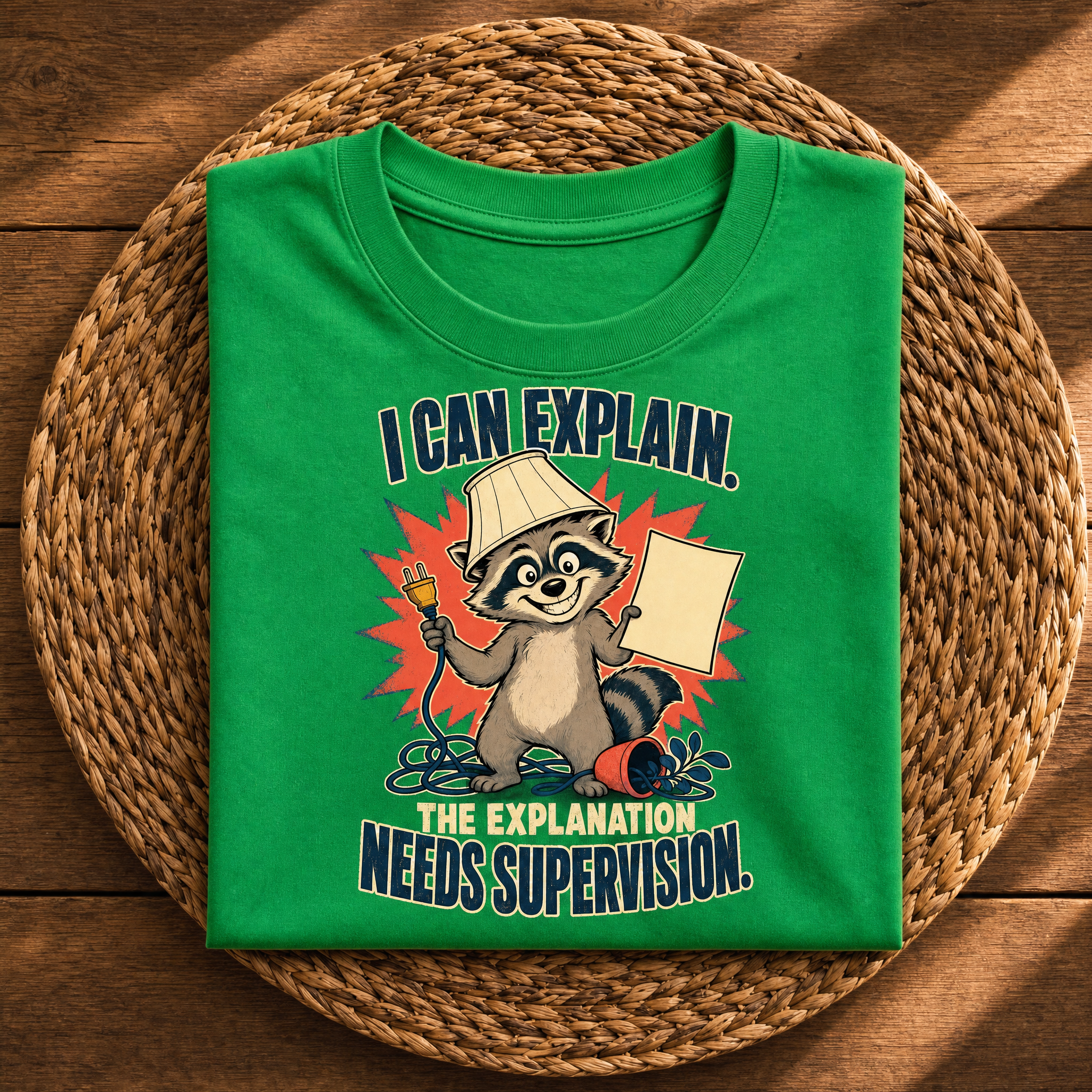 I Can Explain – Funny Raccoon Graphic