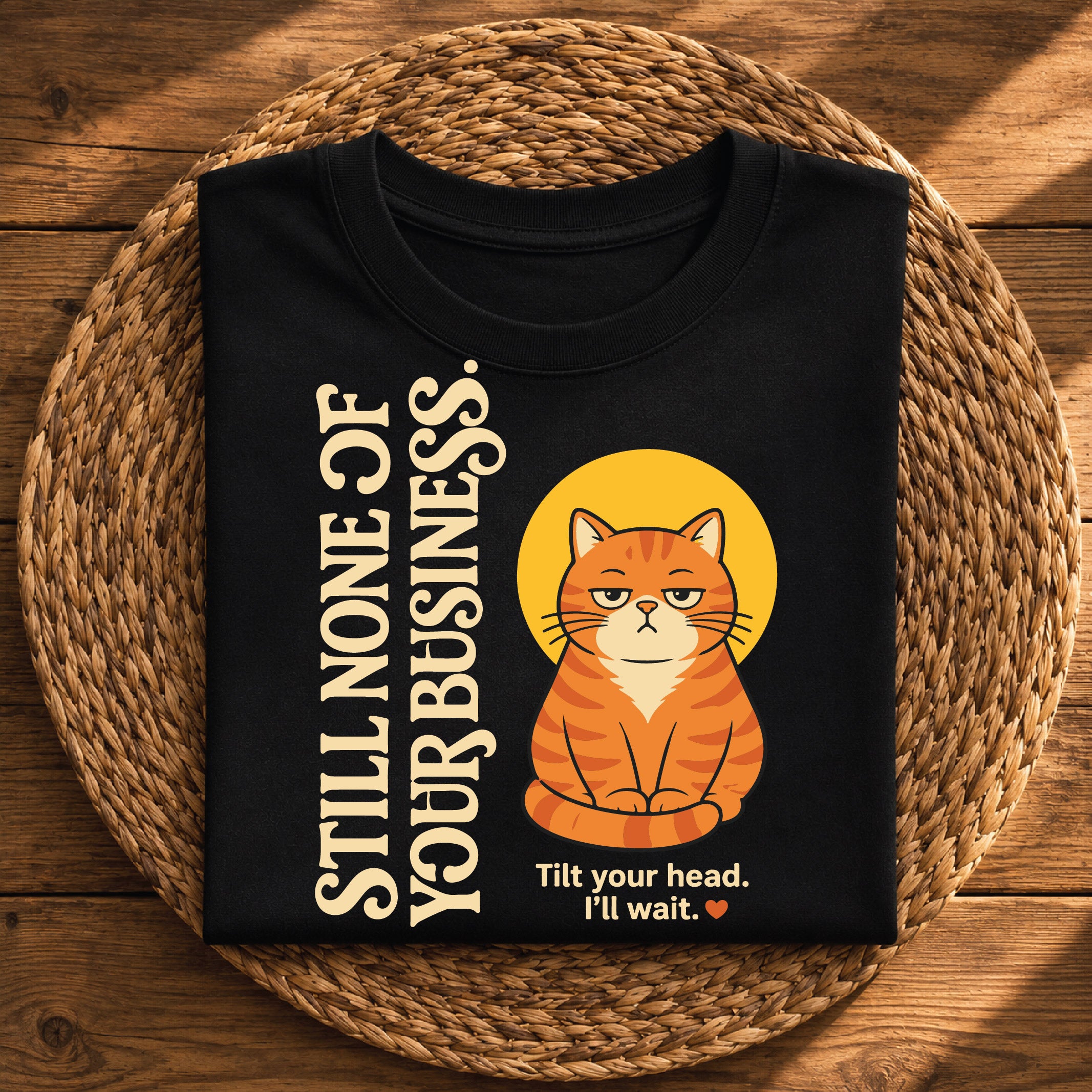 Still None of Your Business – Funny Sarcastic Cat