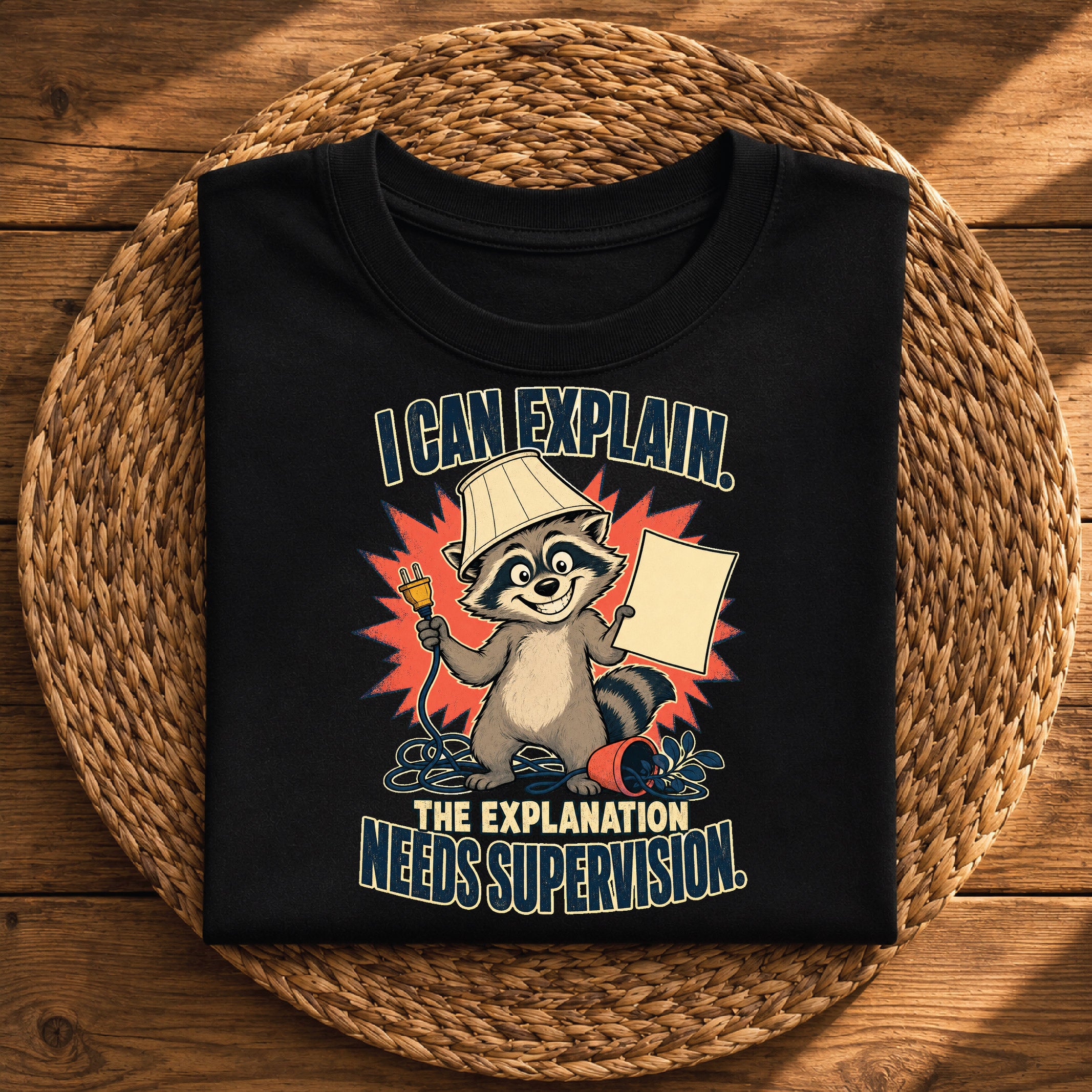 I Can Explain – Funny Raccoon Graphic