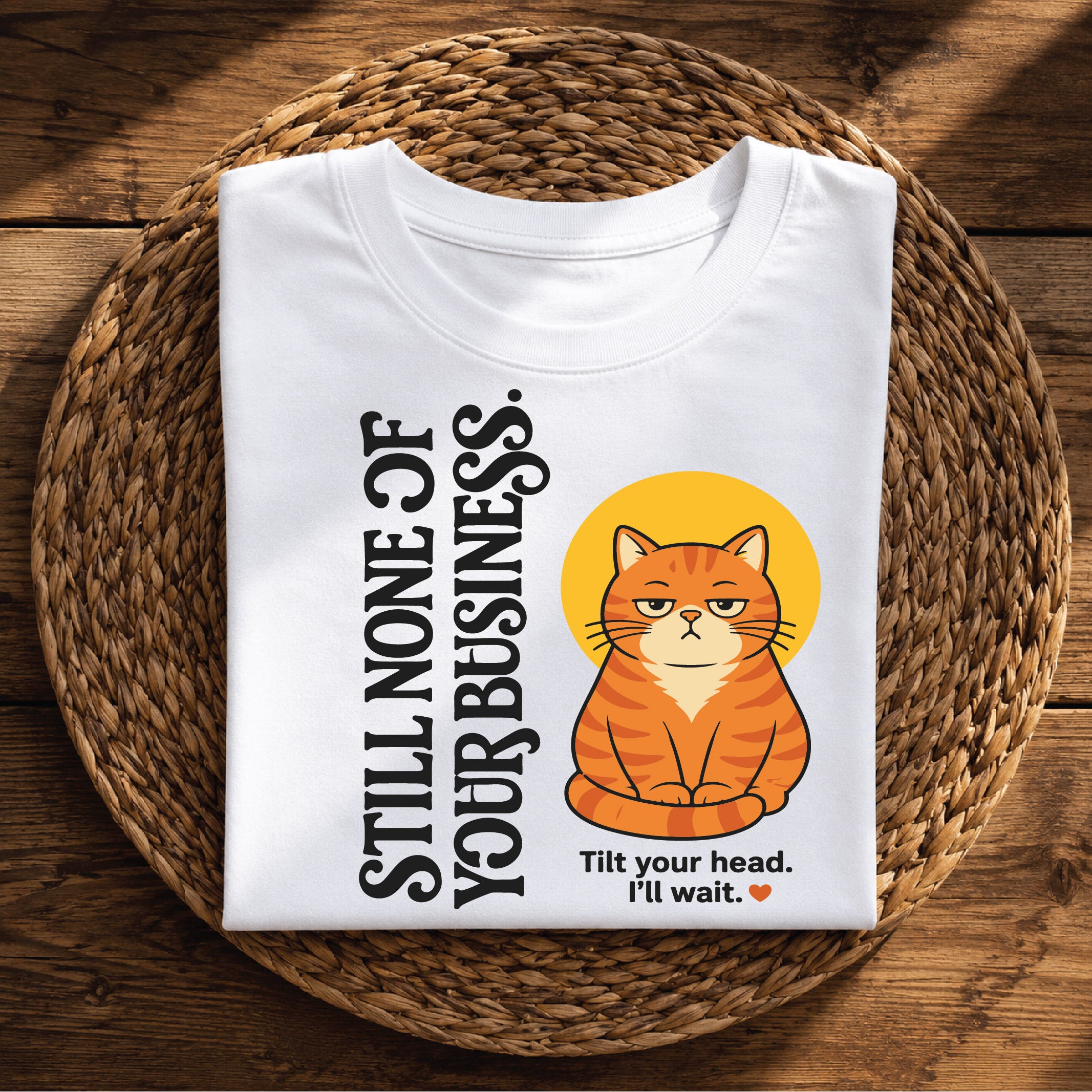 Still None of Your Business – Funny Sarcastic Cat