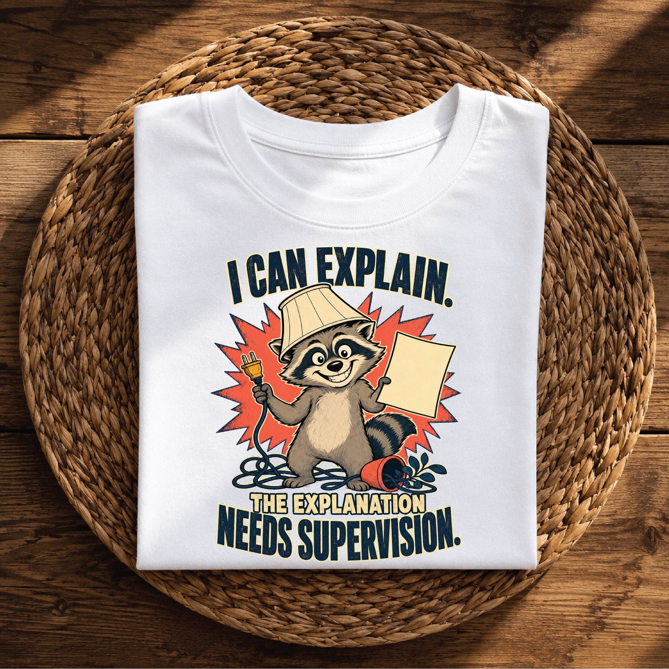 I Can Explain – Funny Raccoon Graphic