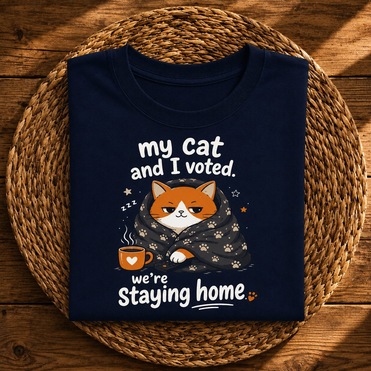 My Cat and I Voted, We’re Staying Home Funny