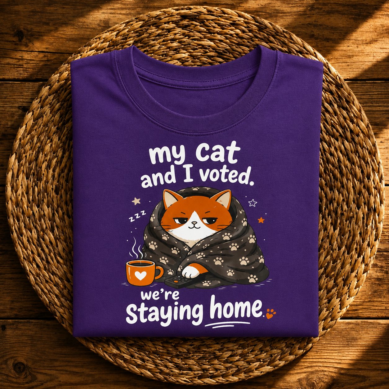 My Cat and I Voted, We’re Staying Home Funny