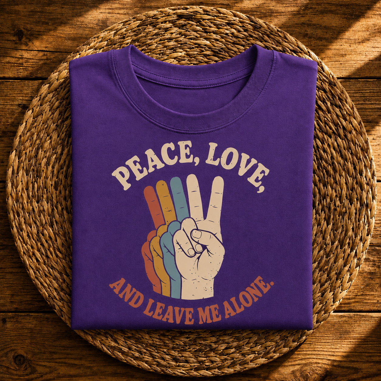Peace, Love & Leave Me Alone Funny Retro