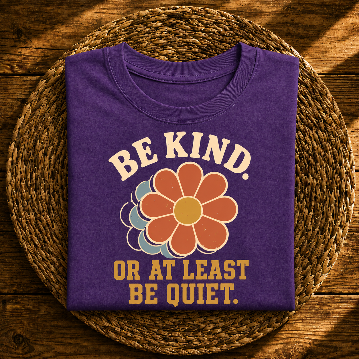 Be Kind or At Least Be Quiet – Retro Flower